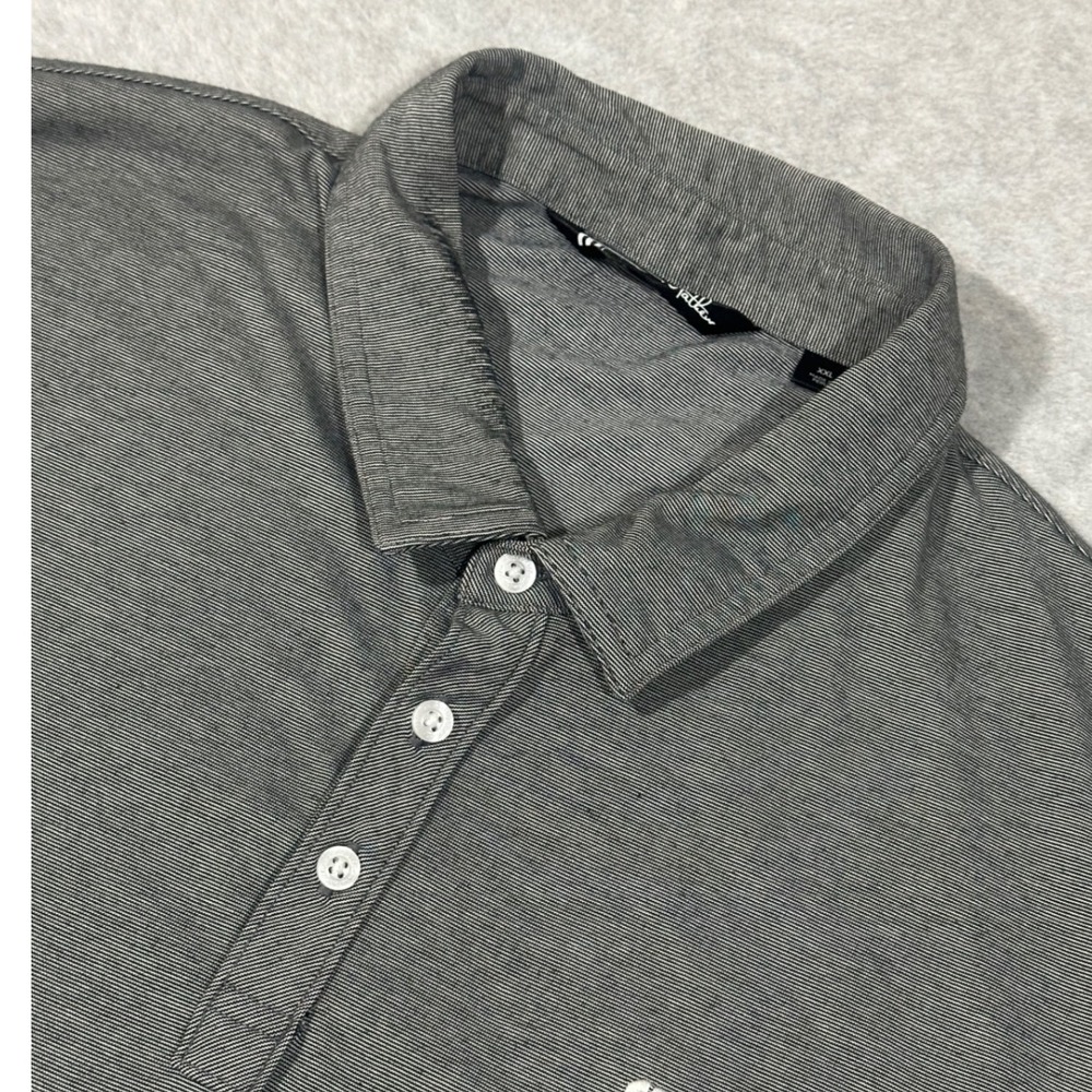 Travis Mathew‎ Mens Golf Polo Shirt Gray Short Sleeve Performance Tech XXL